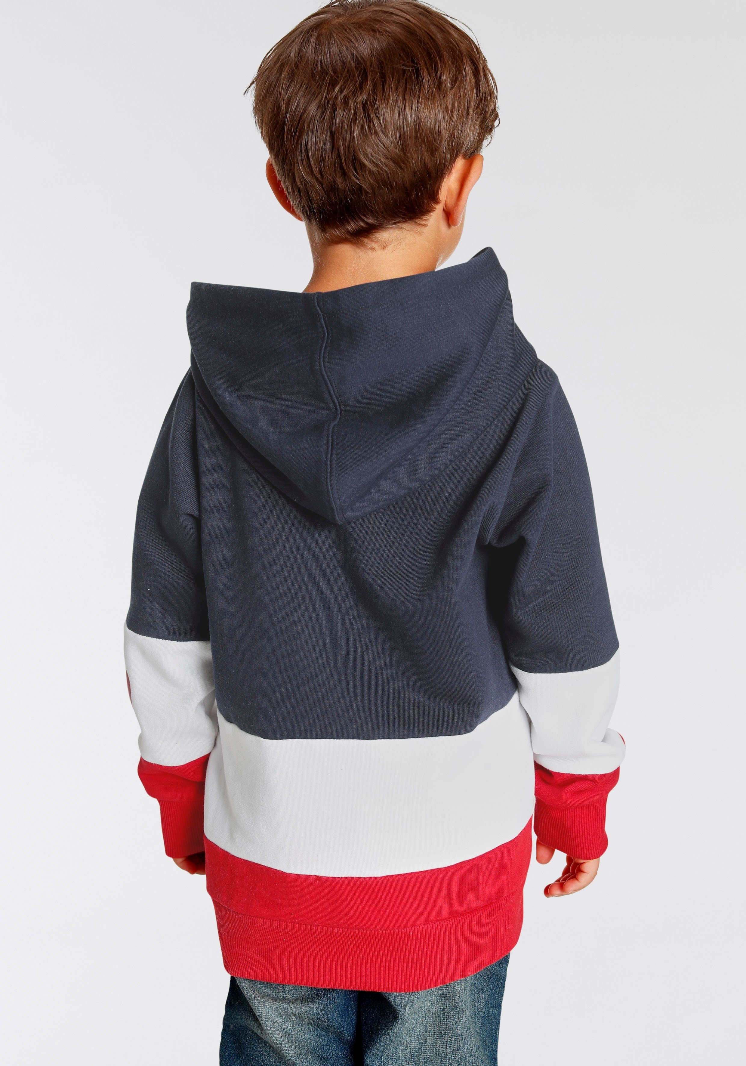 Bench. Kapuzensweatshirt im Colorblock-Design mit Logo-Drucken