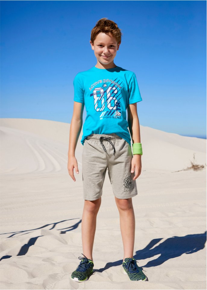 Jungen Kurze Shirthose aus Bio-Baumwolle (2er Pack)