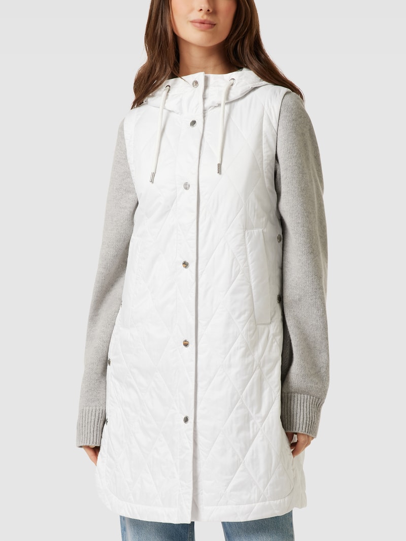 Steppweste mit Stehkragen in offwhite