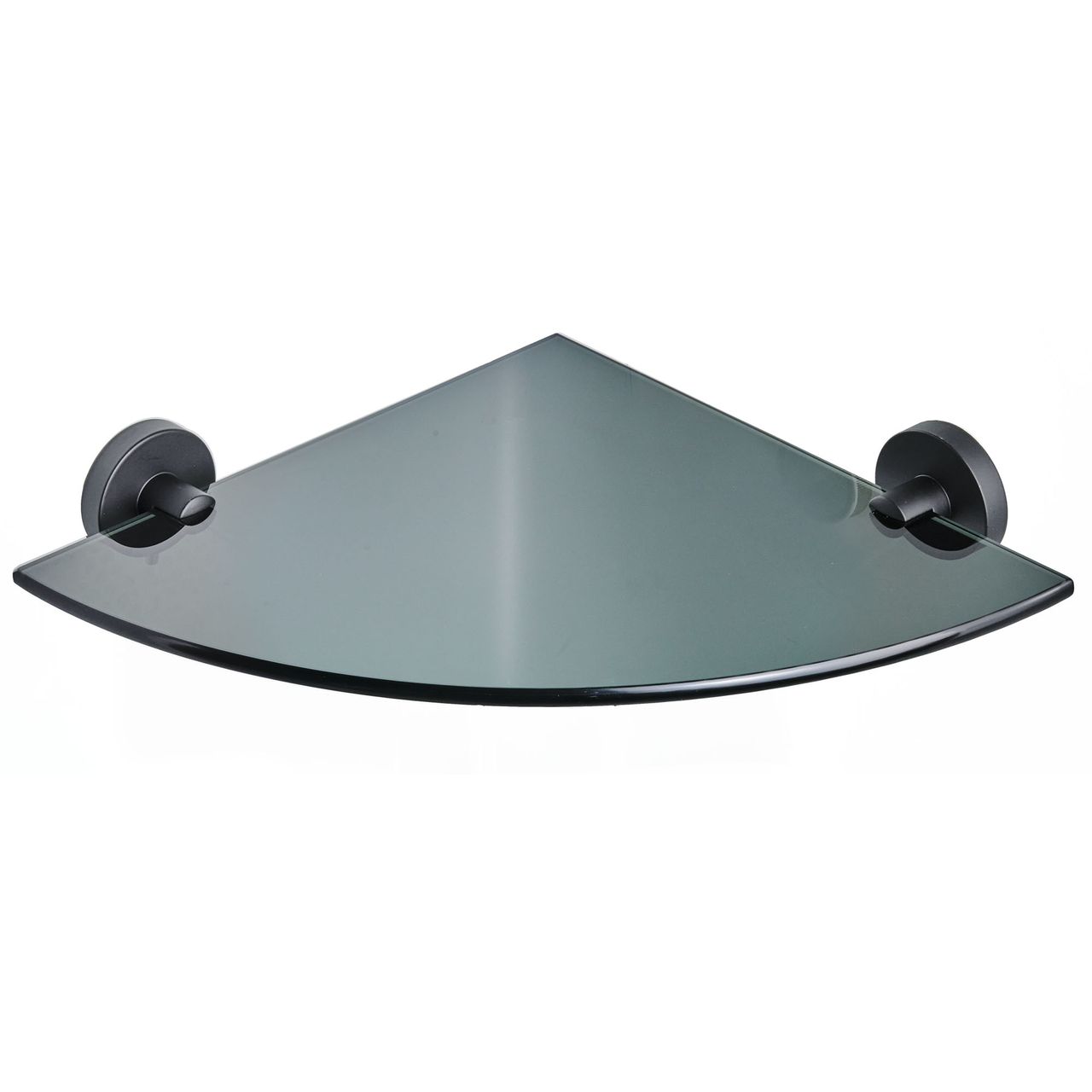 Weles AMARE Luxus Eck-Regal Glasablage Edelstahl - Schwarz, 27,5 x 27,5 x 5,5 cm