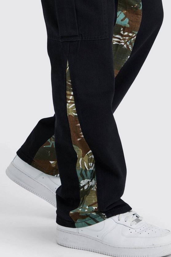 Camouflage Cargo-Hose mit geradem Bein
