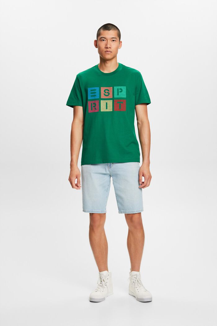 Baumwoll-T-Shirt mit Logoprint