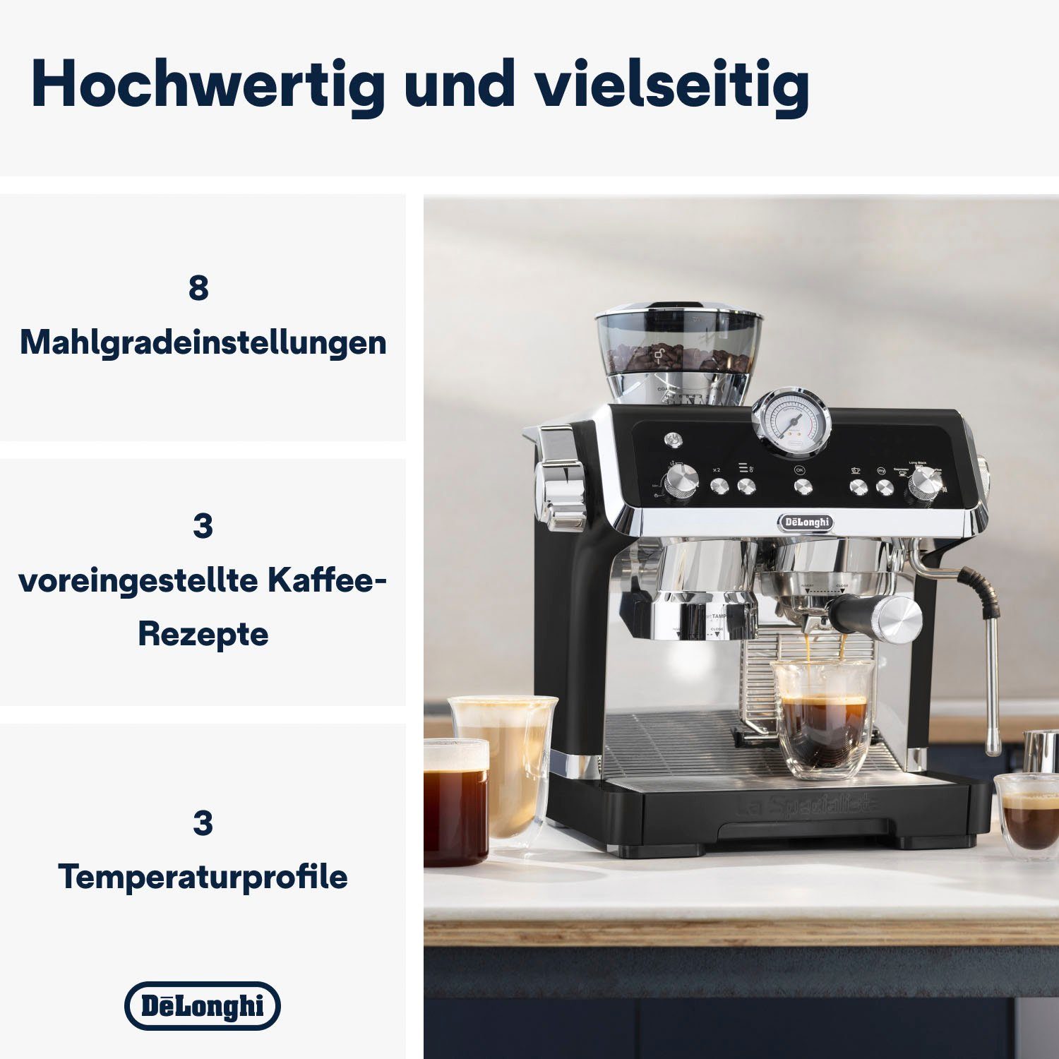 De'Longhi Siebträgermaschine La Specialista Prestigio EC9355.BM, inkl. 250g Kimbo Classic im Wert von UVP € 6,49