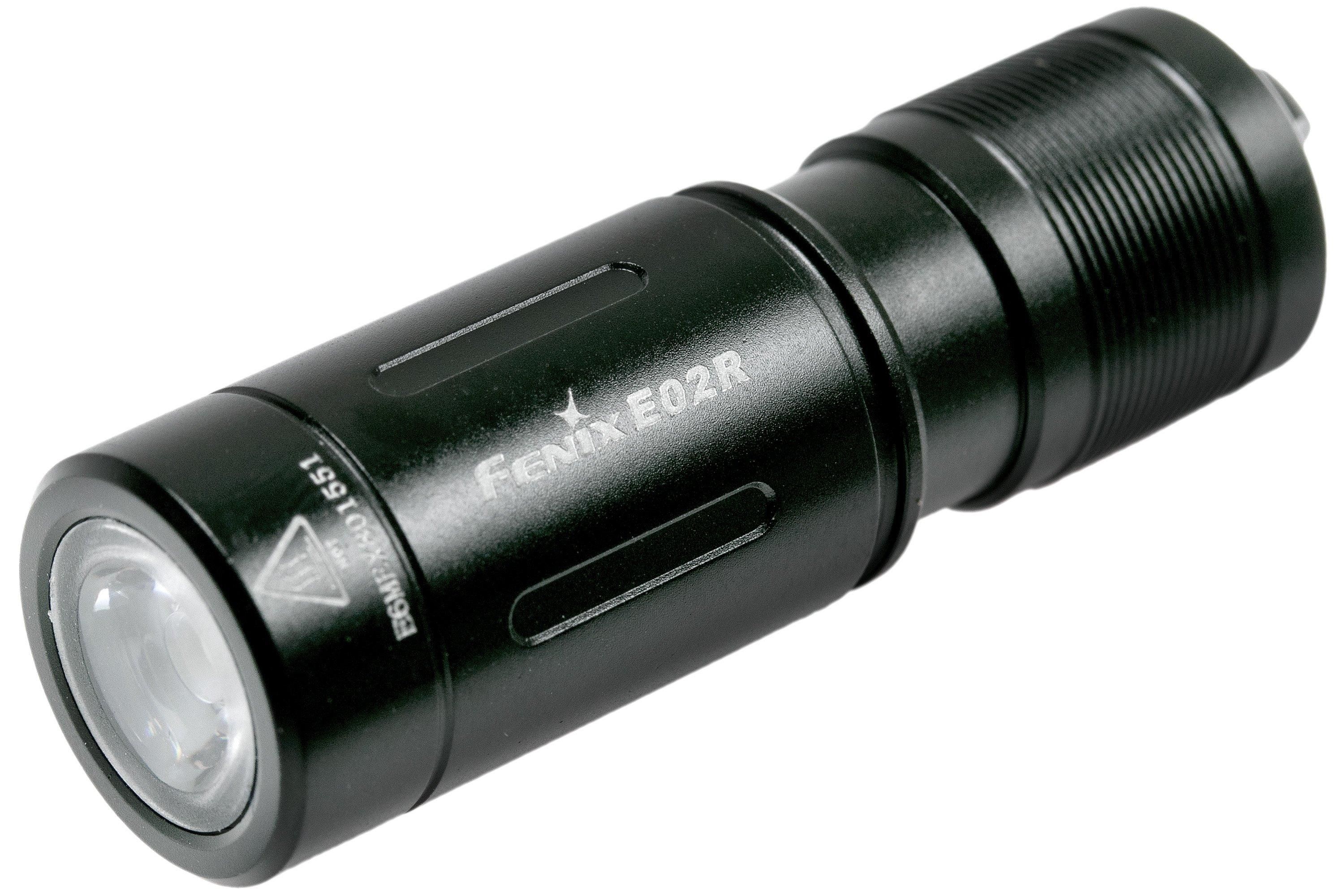 Fenix E02R Schwarze Taschenlampe