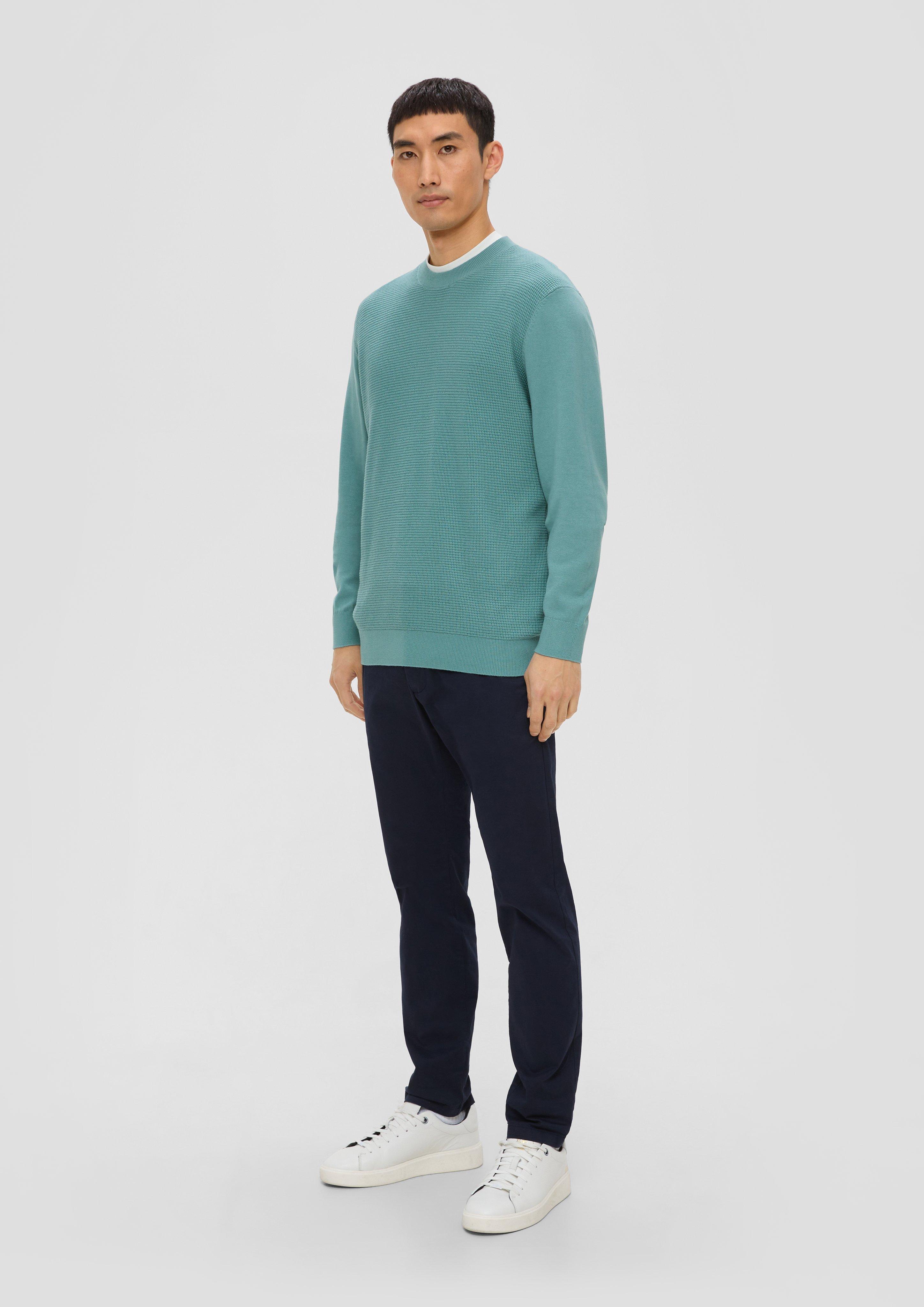 Strickpullover mit Waffelpiqué-Muster  2137426-6557