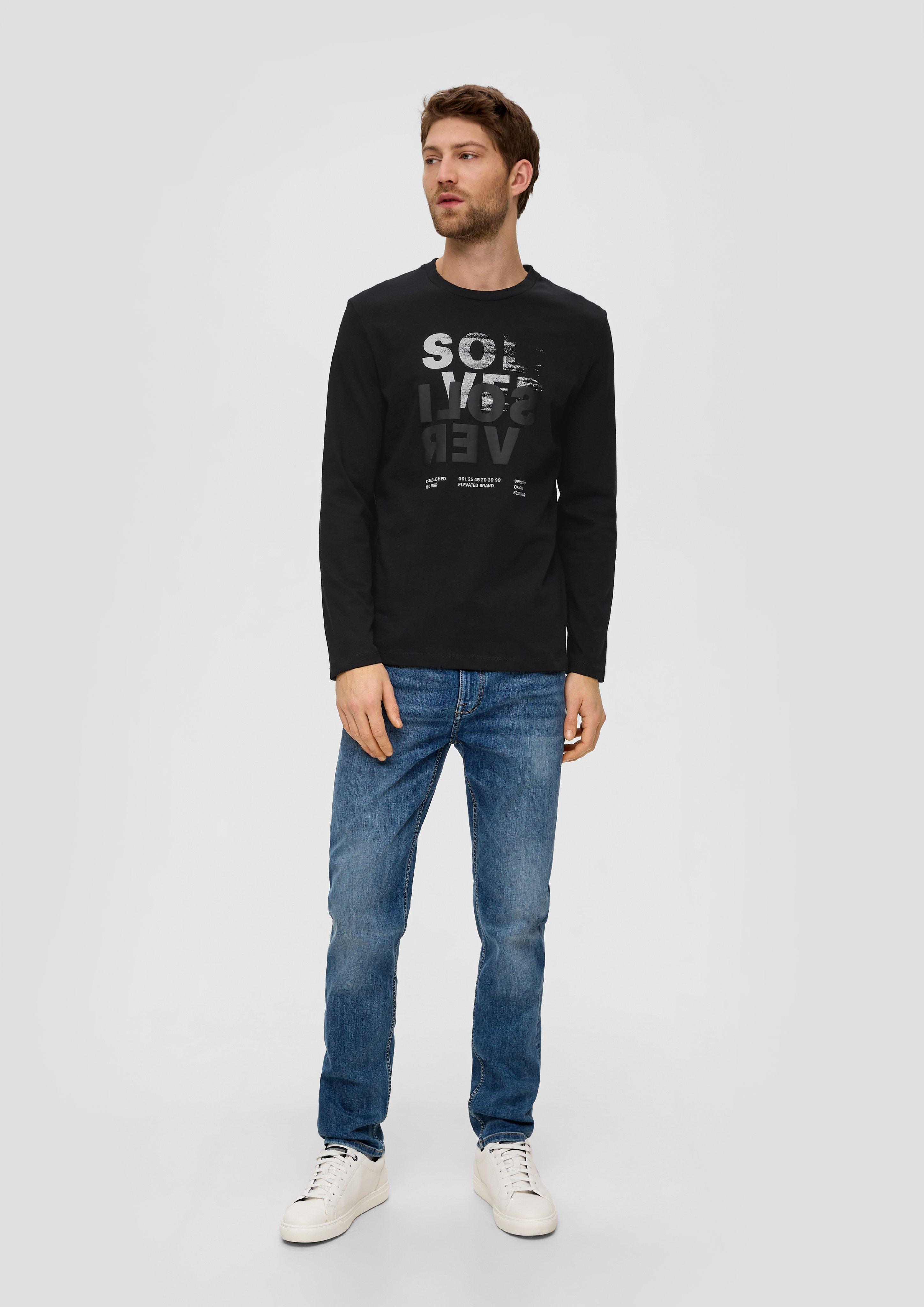 Longsleeve mit gummiertem Label-Print  2138671-99D1