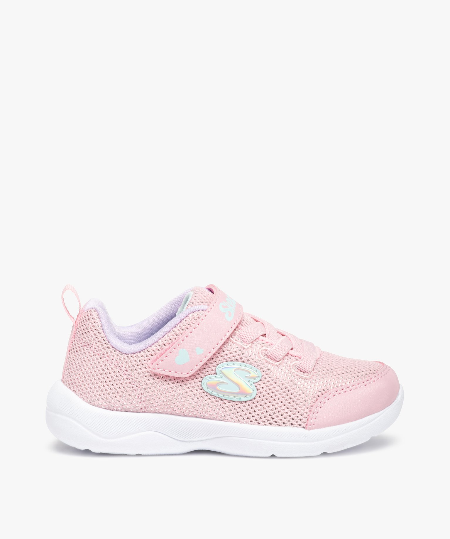 Baskets fille en mesh brillant – Skechers Stepz Easy Peasy rose | GEMO