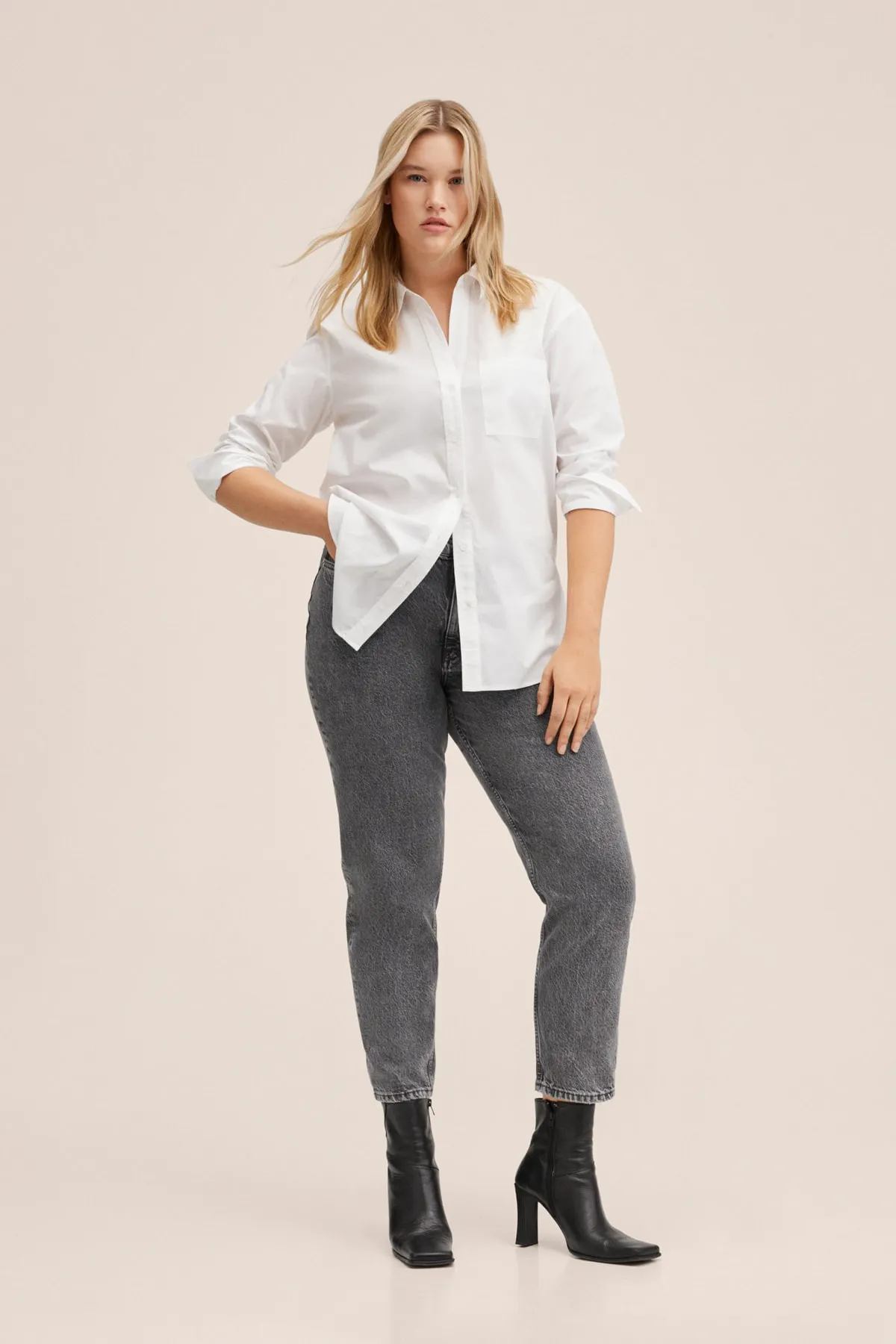 MANGO  Graue Damenjeans 27011119