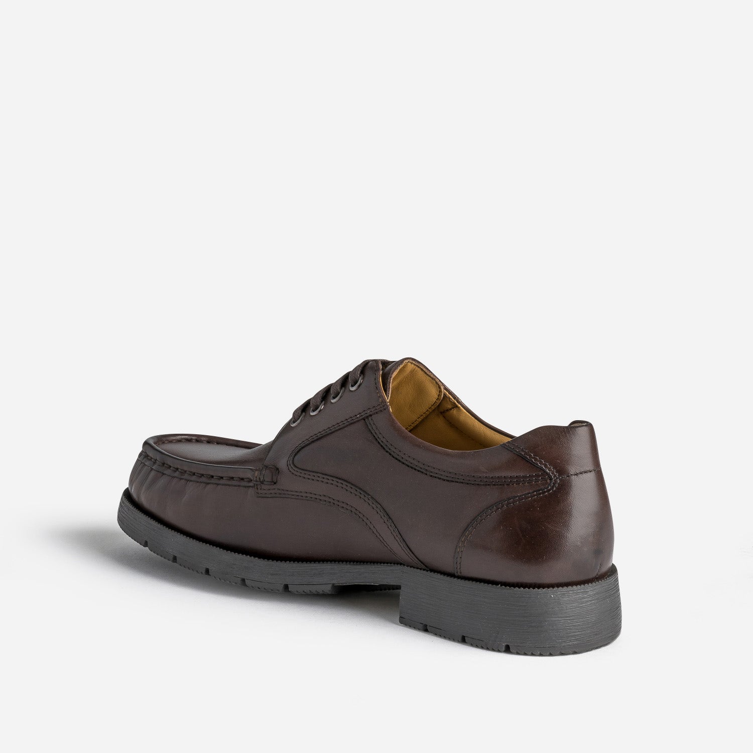 Derby marron en cuir