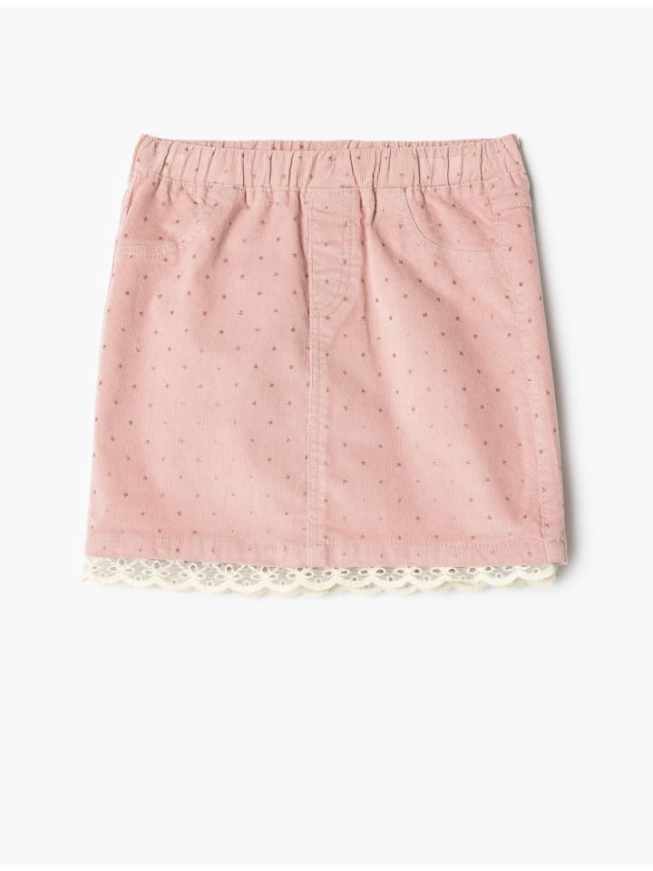 KOTON Rock in Rosa Gemustert günstig kaufen