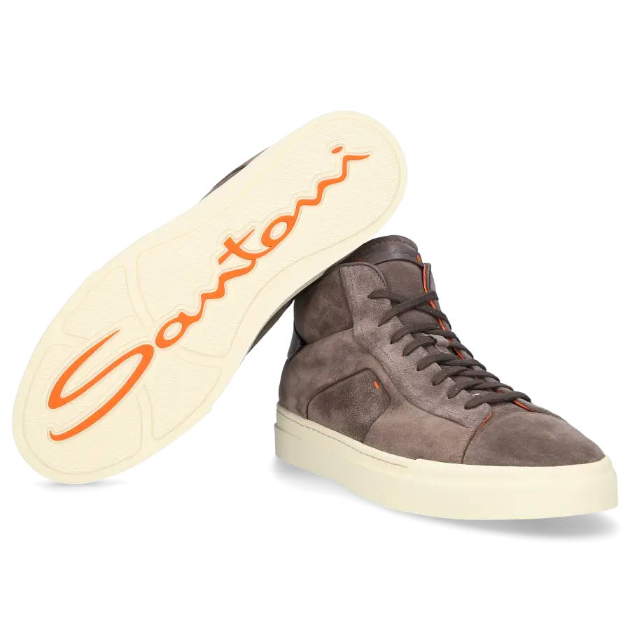 Santoni - Sneaker high 21555 Veloursleder - beige