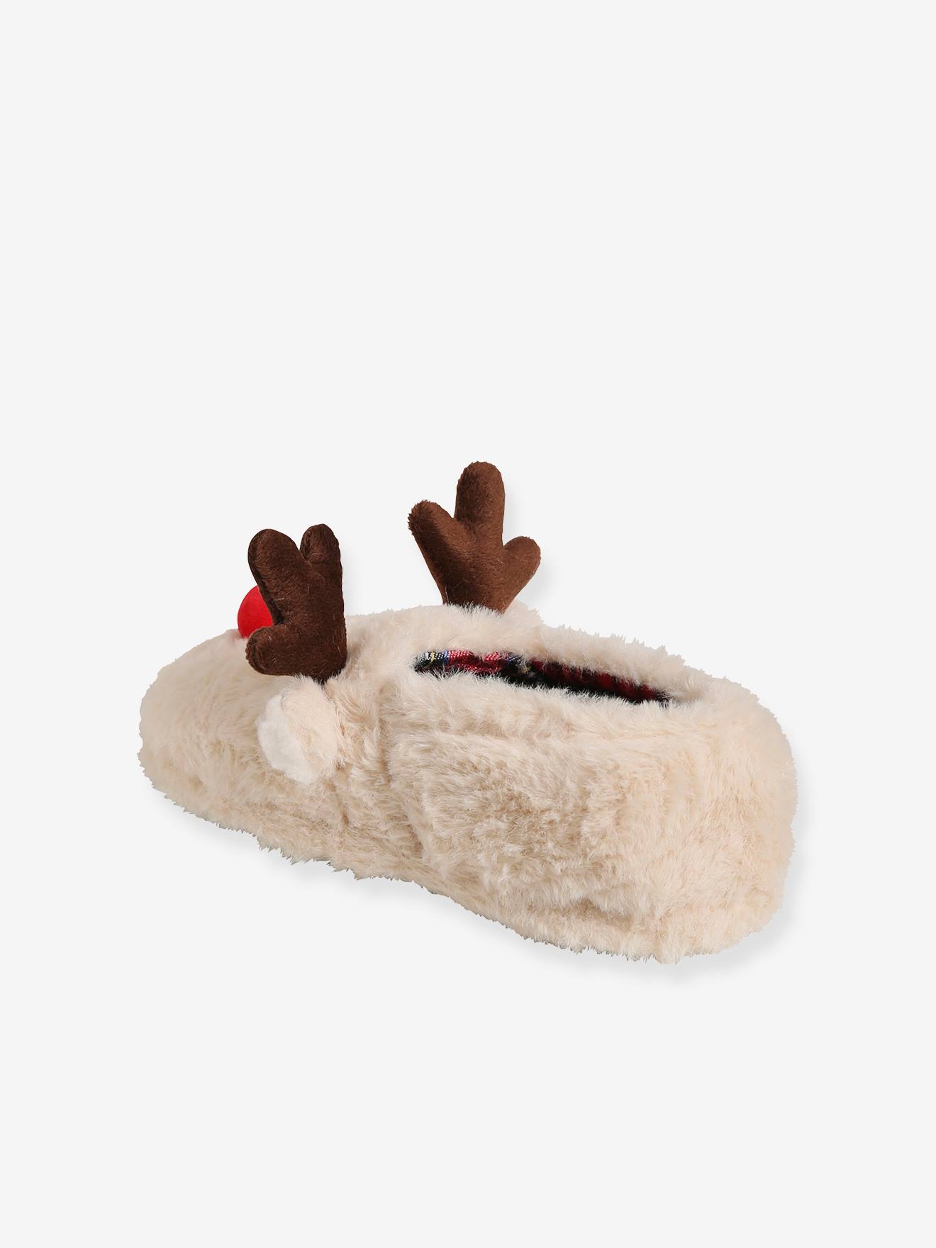 Chaussons de Noël pour la famille beige clair