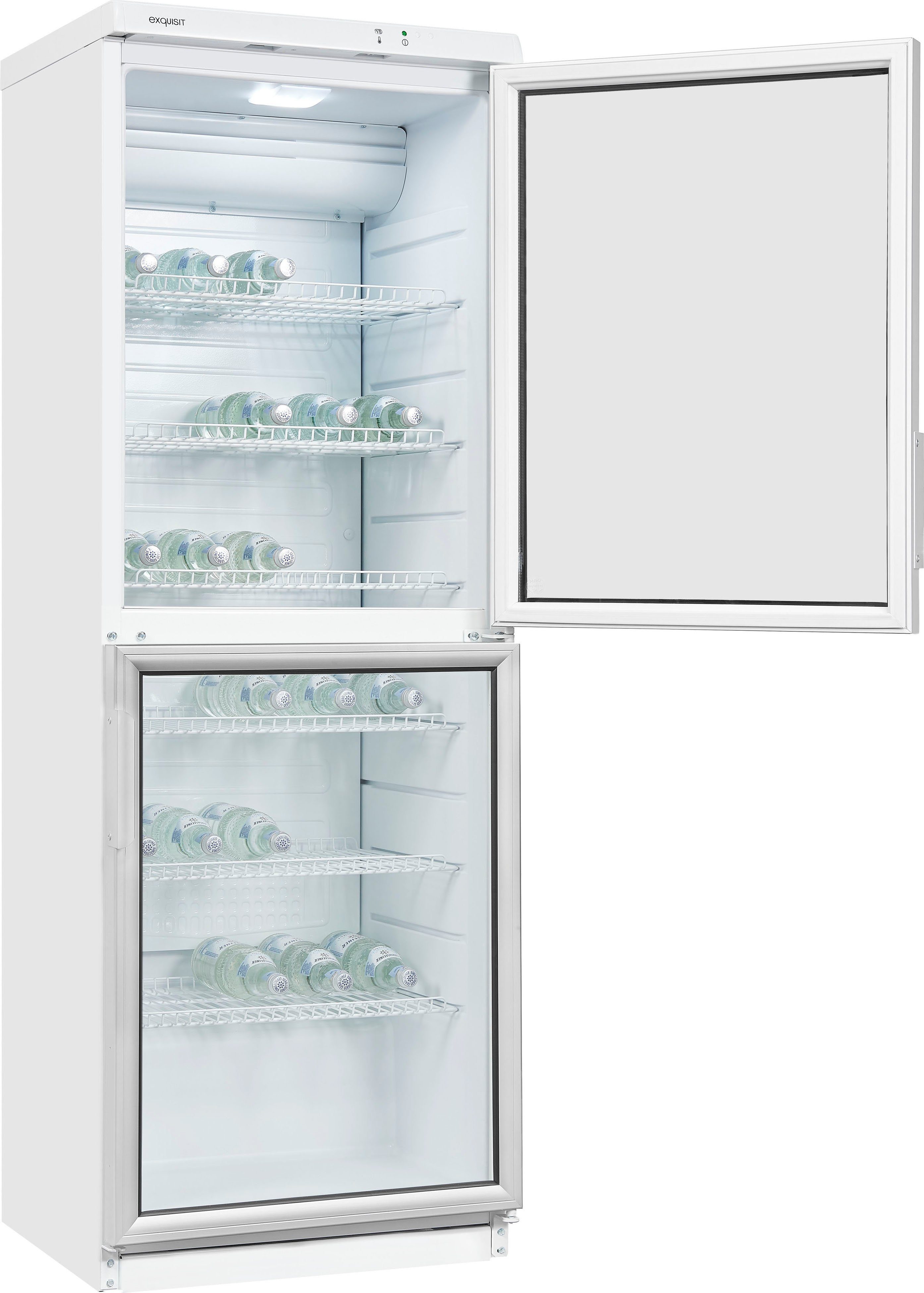 exquisit Getränkekühlschrank GKS350-2-GT-280D weiss, 173 cm hoch, 60 cm breit