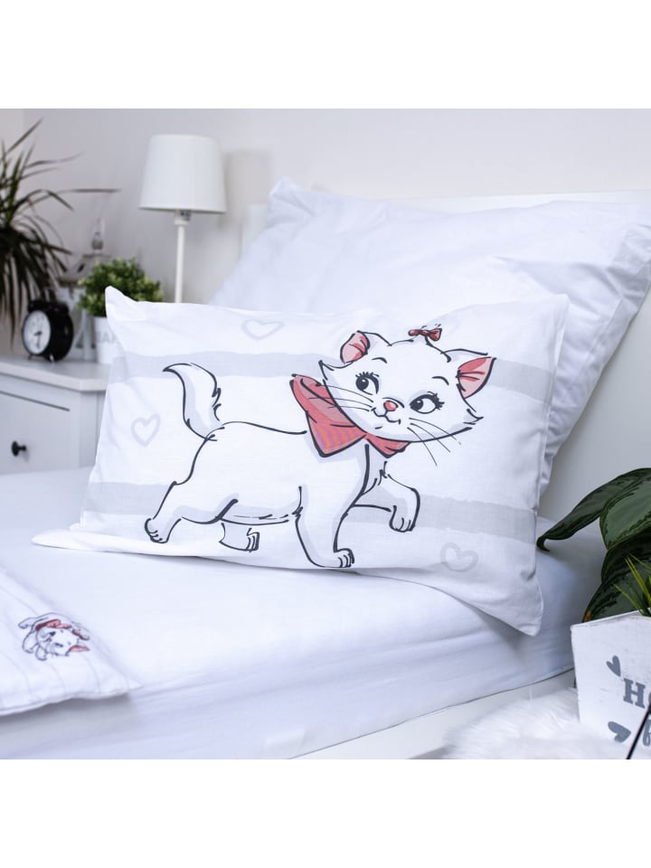 Disney 2-tlg.Set: Babybettwäsche Disney Aristocats Marie 100 x 135 cm in Weiß günstig kaufen 100