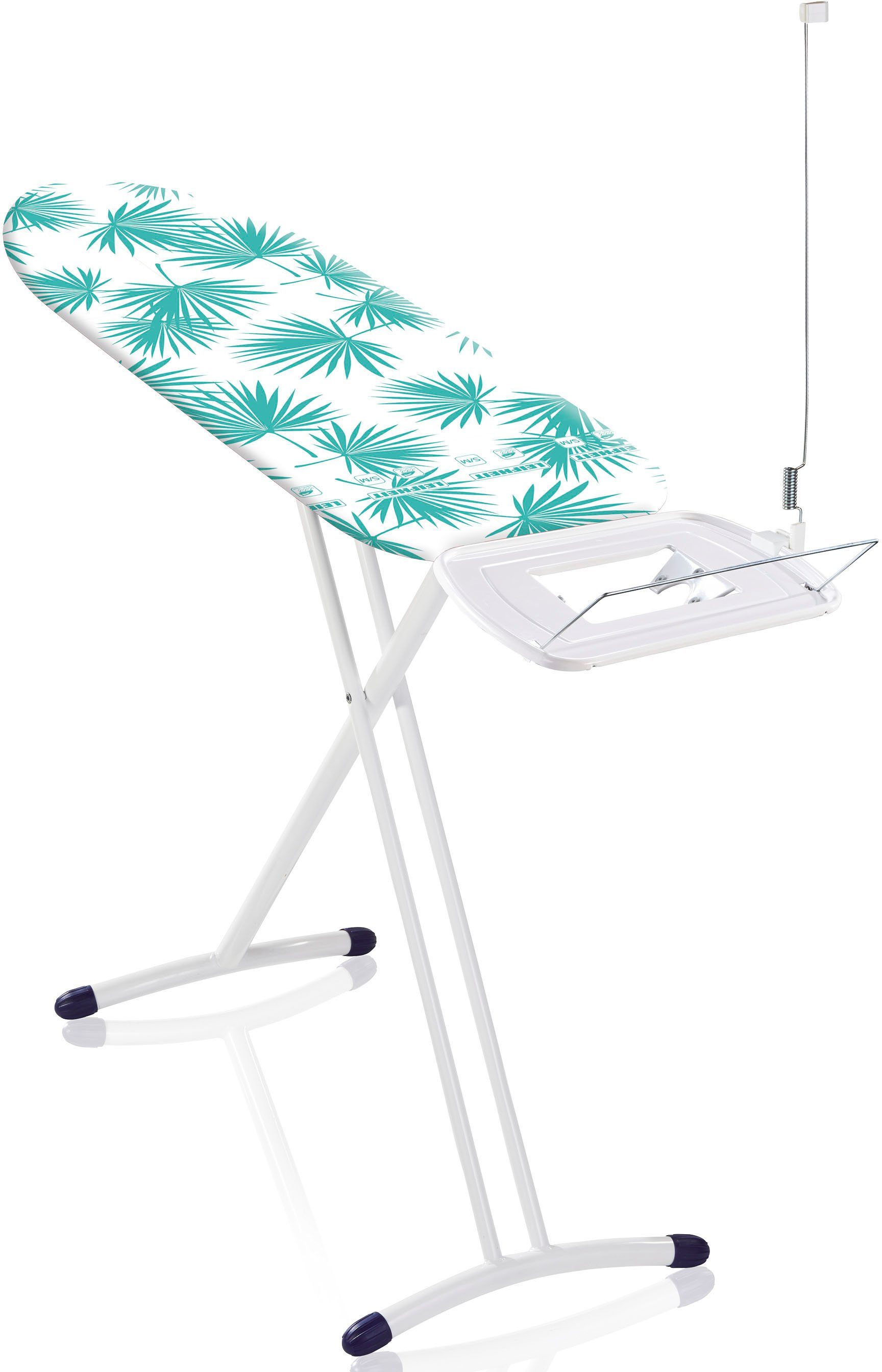 Leifheit Bügelbrett AirBoard Expr.M Sol.Palm Leaf, Bügelfläche 38x120 cm, Made in Europe