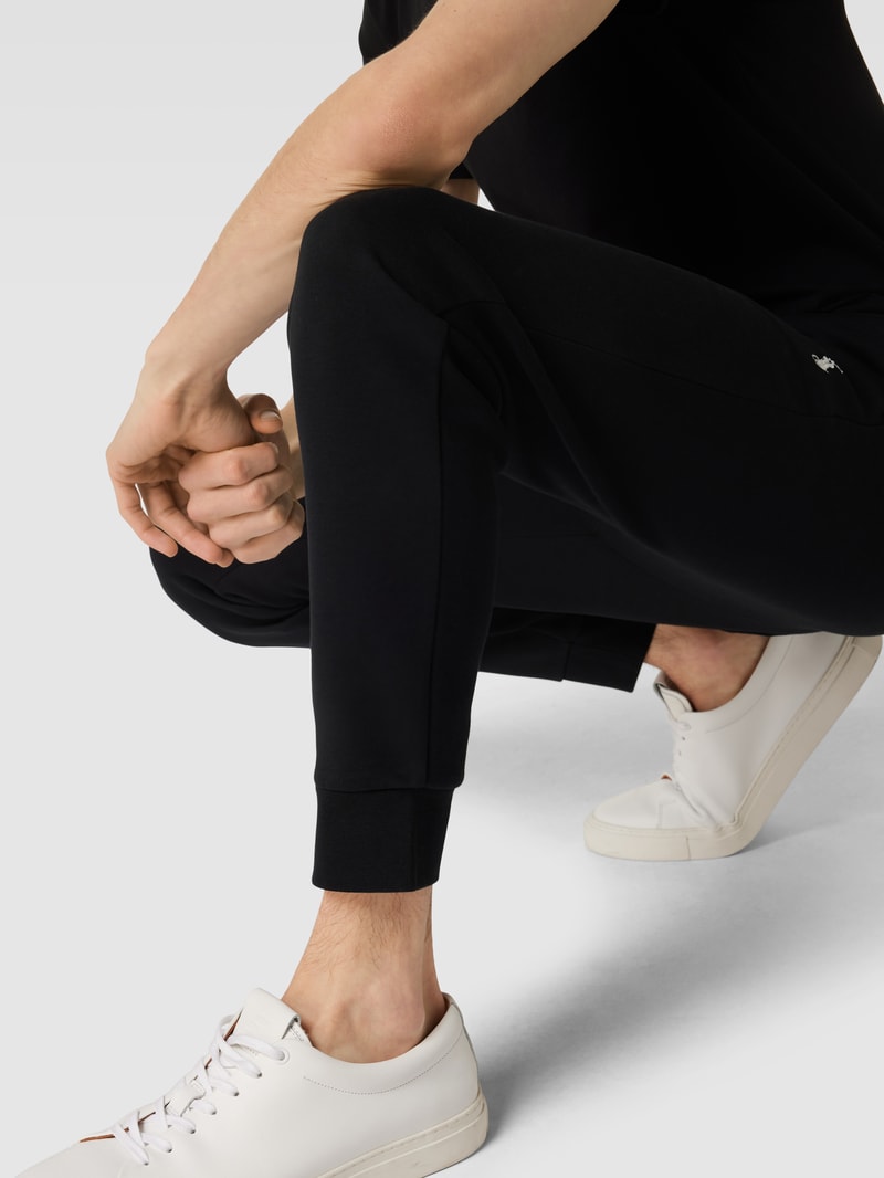 Sweatpants mit elastischem Bund Modell 'ATHLETIC' in schwarz