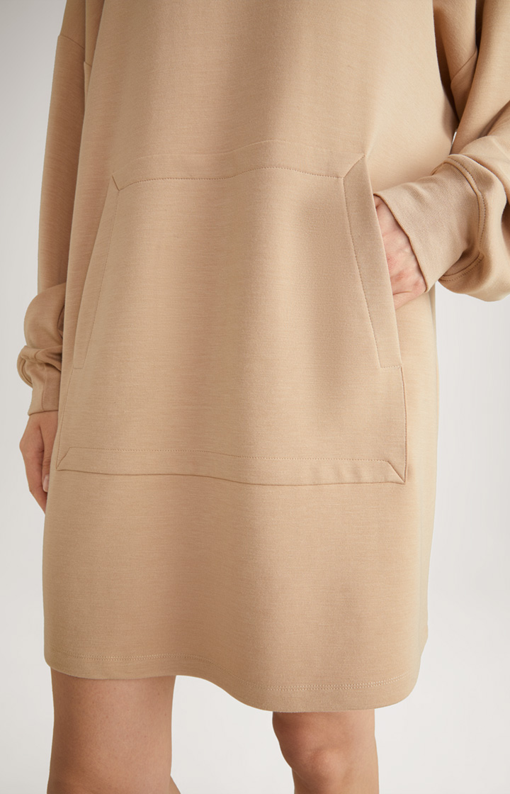 Loungewear Hoodie-Kleid in Beige