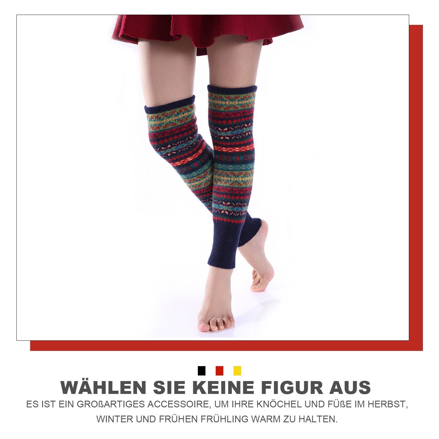 MAGICSHE Beinstulpen Stulpen Damen Lange Beinwärmer Gestrickte Leg Warmers