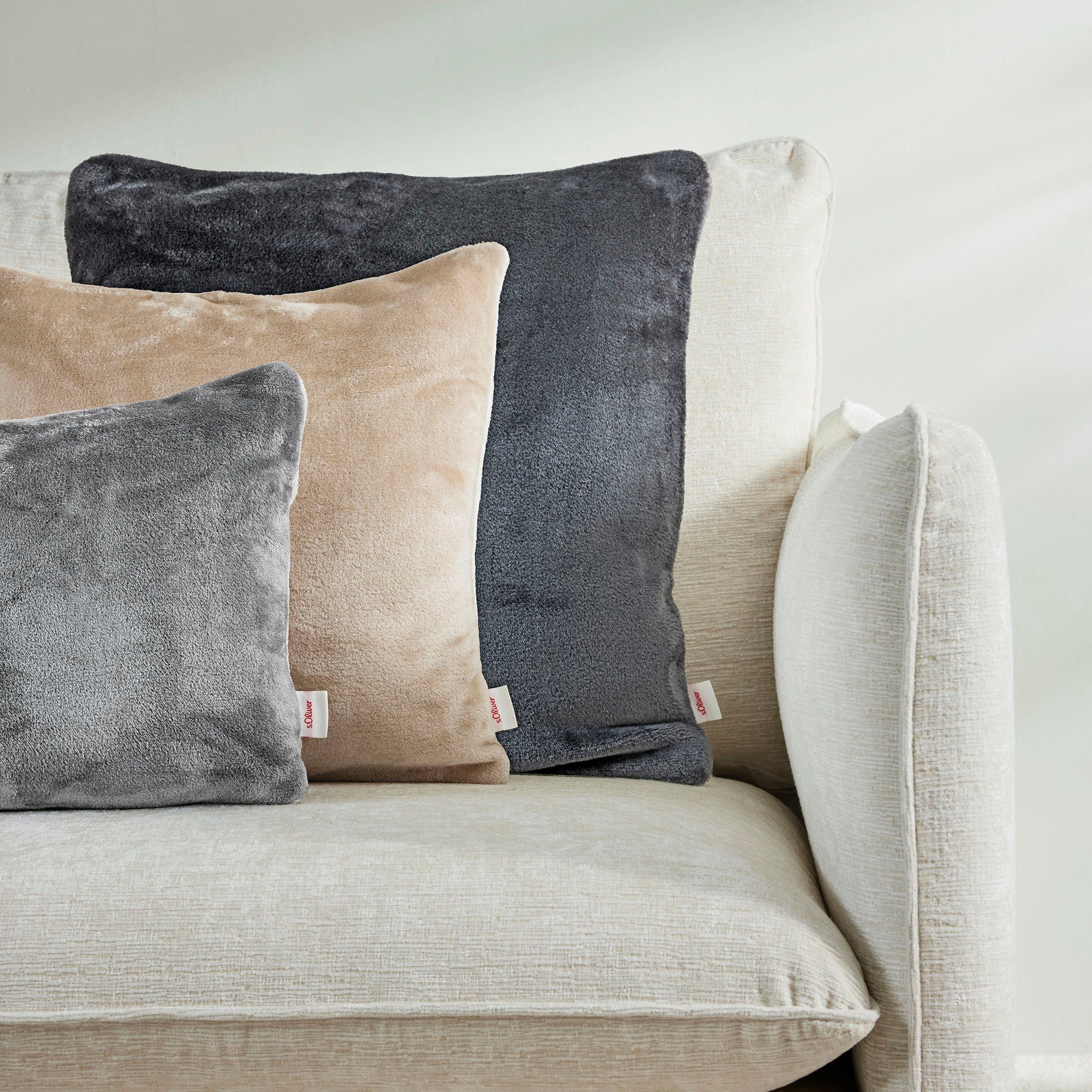 IBENA Dekokissen double soft Kissen s.Oliver, Mit samtig weicher Oberfläche