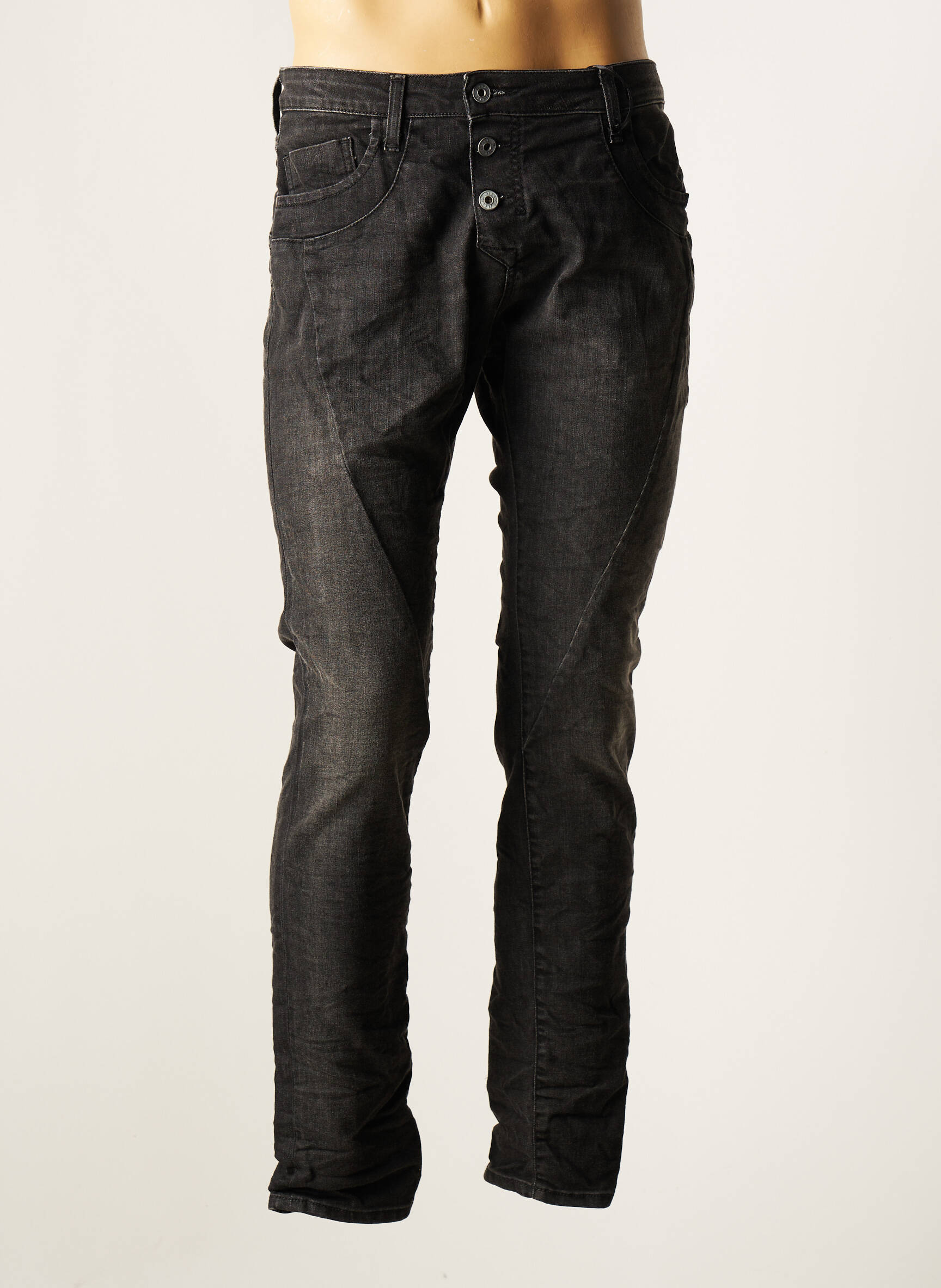 Please Jeans Coupe Slim Femme couleur gris
