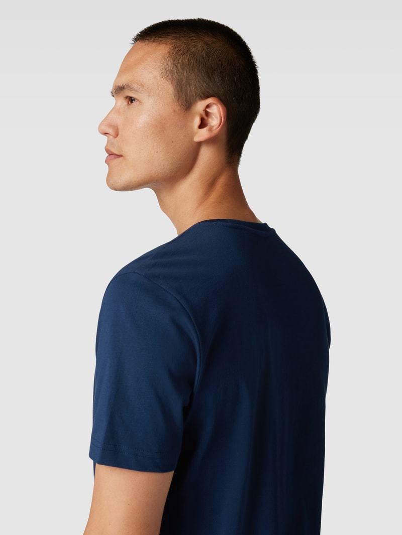 T-Shirt aus Baumwolle mit Rundhalsausschnitt in dunkelblau