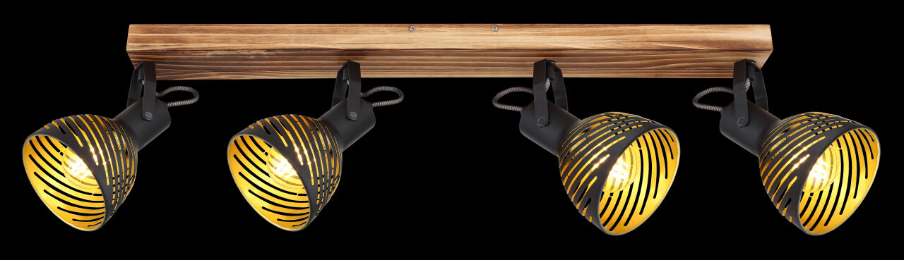 Globo Lighting - LENNA - Strahler Holz dunkelbraun, 4x E27
