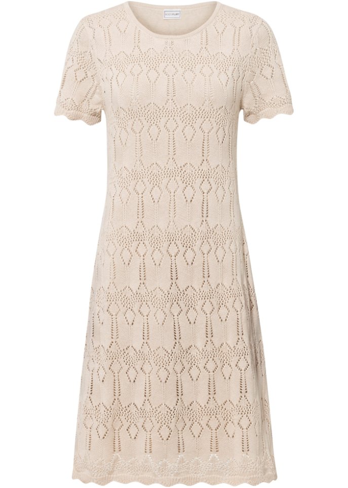 Strickkleid mit Ajourmuster
