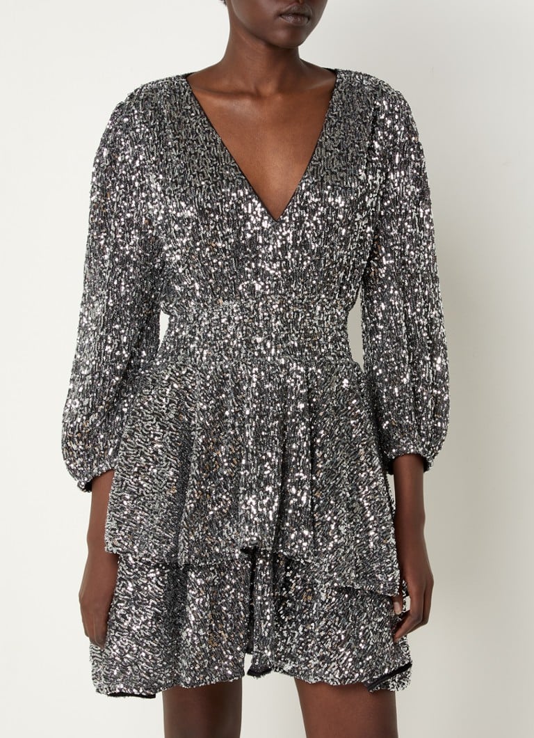 Maje mini dress with sequins and smocking