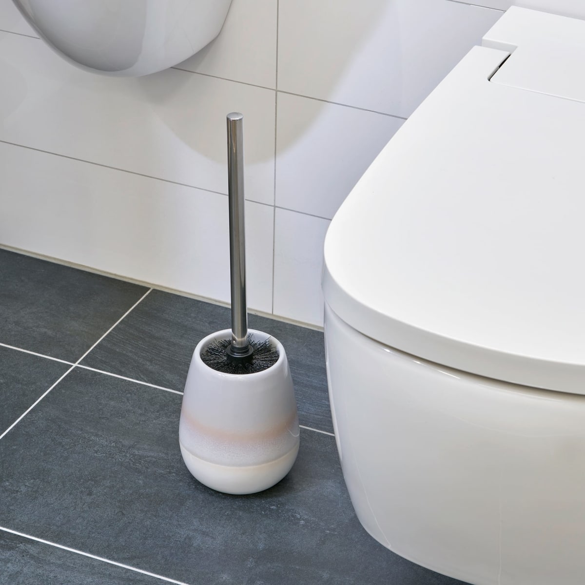 WC Büste aus Steinzeug, Farbverlauf/grau, 1 St