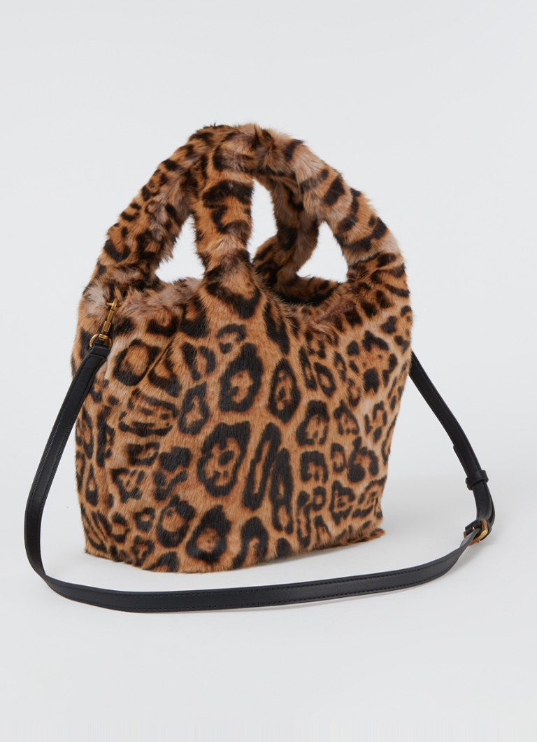 Borsa a tracolla piccola GUESS Samia con stampa leopardata