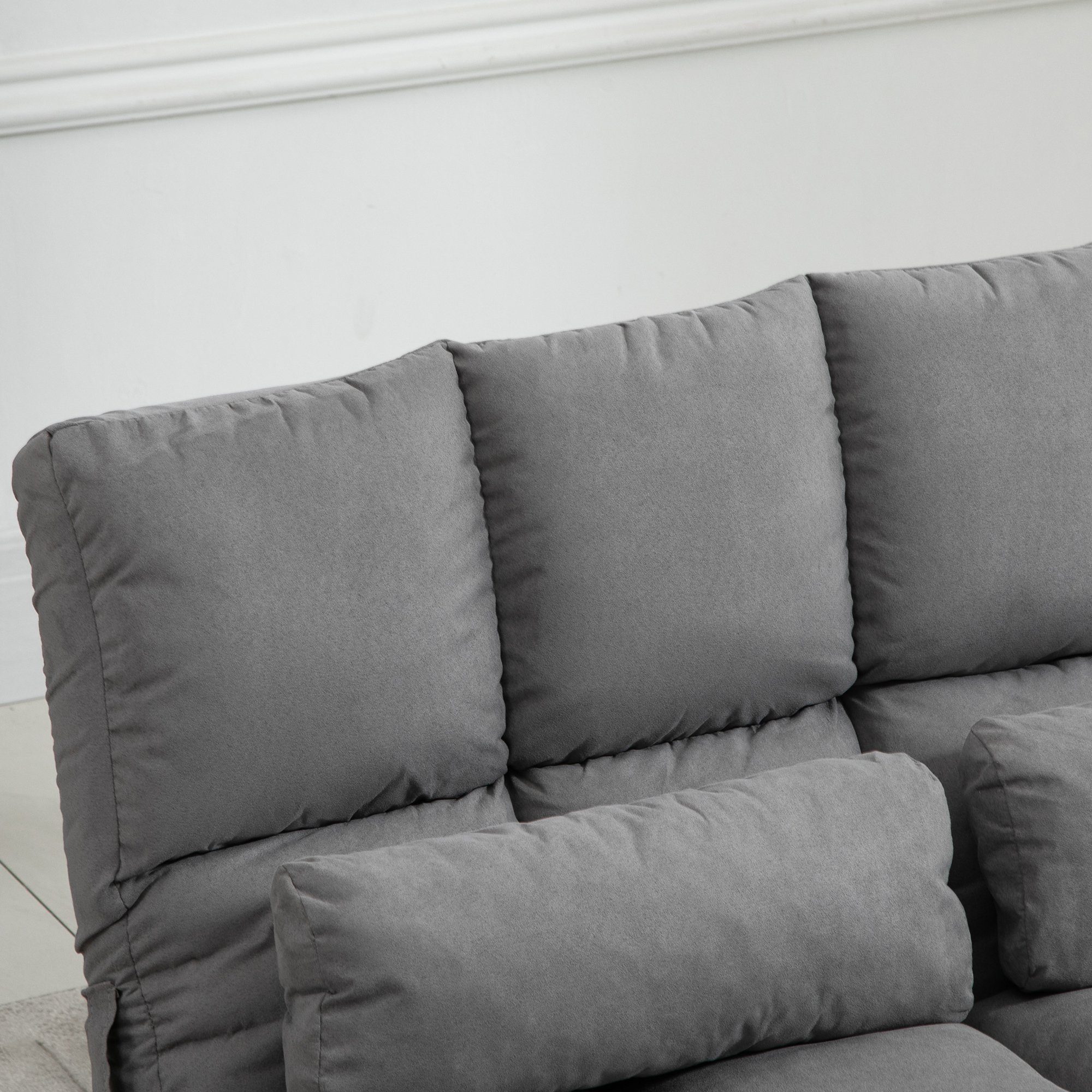 HOMCOM Schlafsofa Bodenstuhl 2 in 1 mit verstellbarer Rückenlehne
