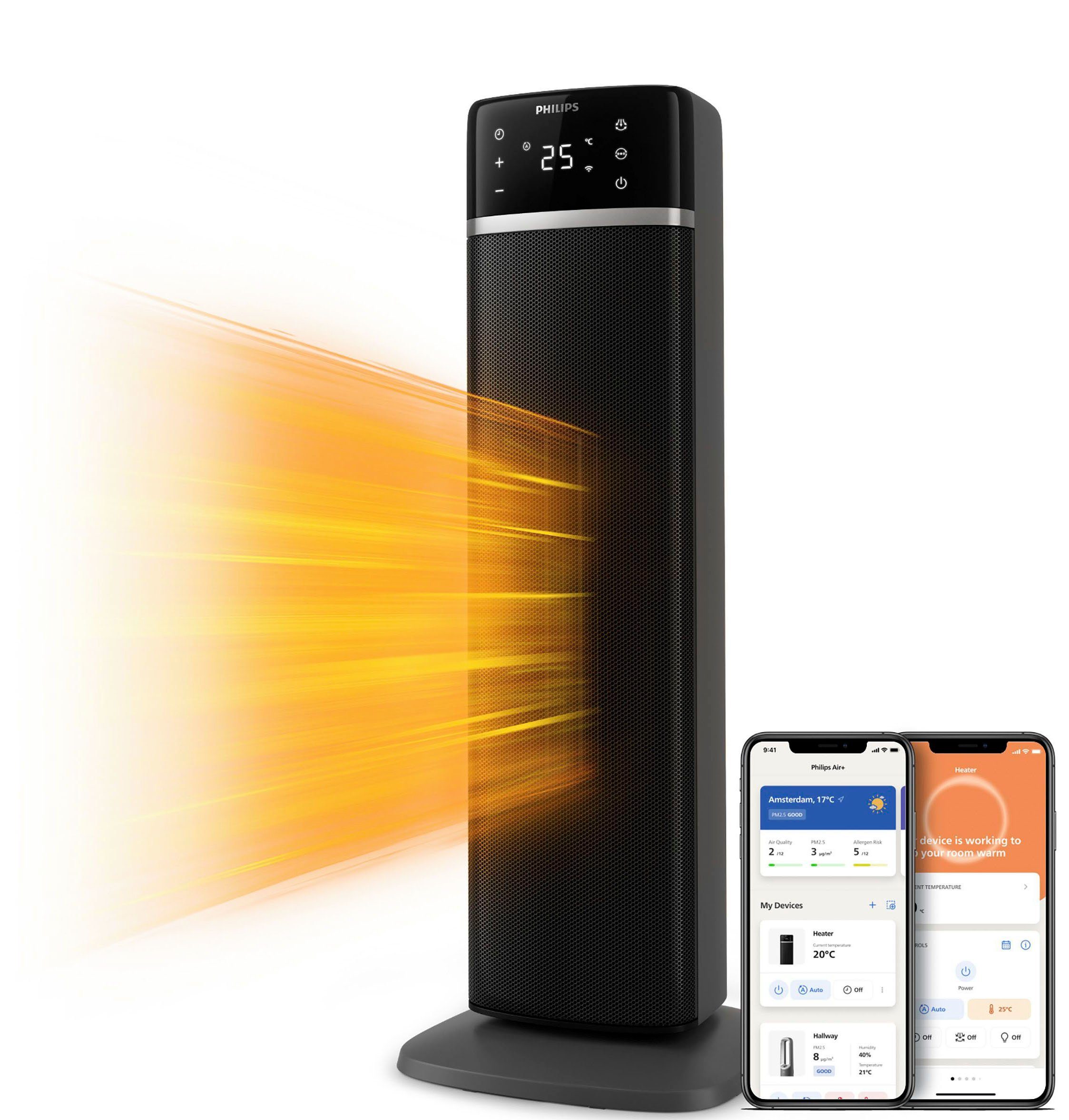 Philips Heizlüfter CX5120/11, 2000 W, Energiesparheizer 5000 Series, 5 integrierte Sicherheitsfunktionen