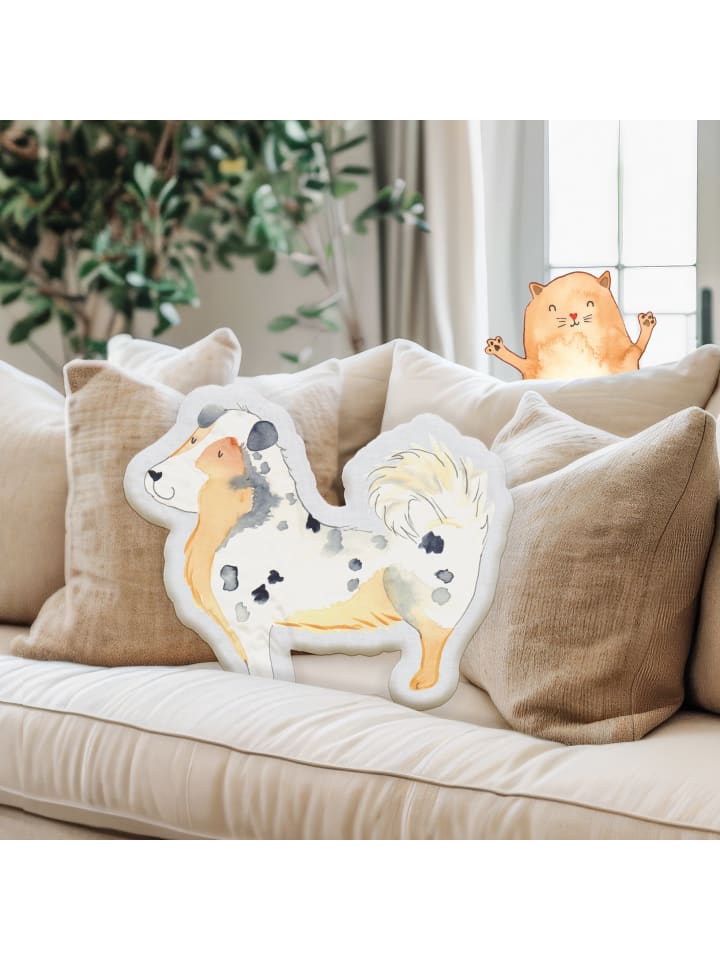 Mr. & Mrs. Panda Kissen Kuscheltier Hund Australien Shepherd ohn... in Weiß günstig kaufen