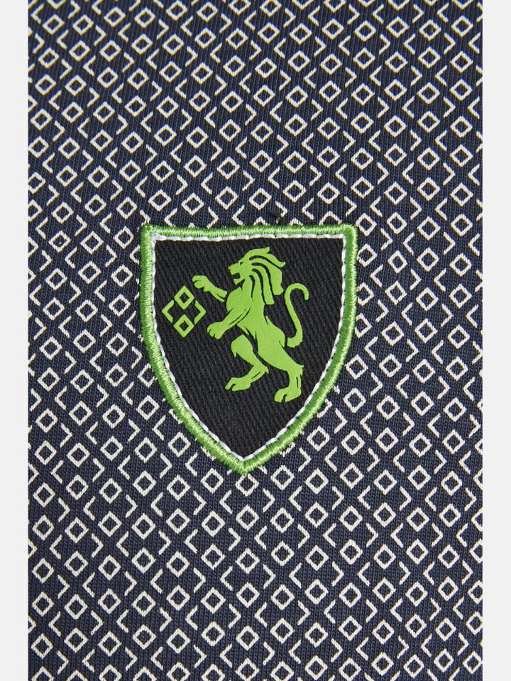 Charles Colby Poloshirt EARL CARNEY in dunkelblau gemustert günstig kaufen
