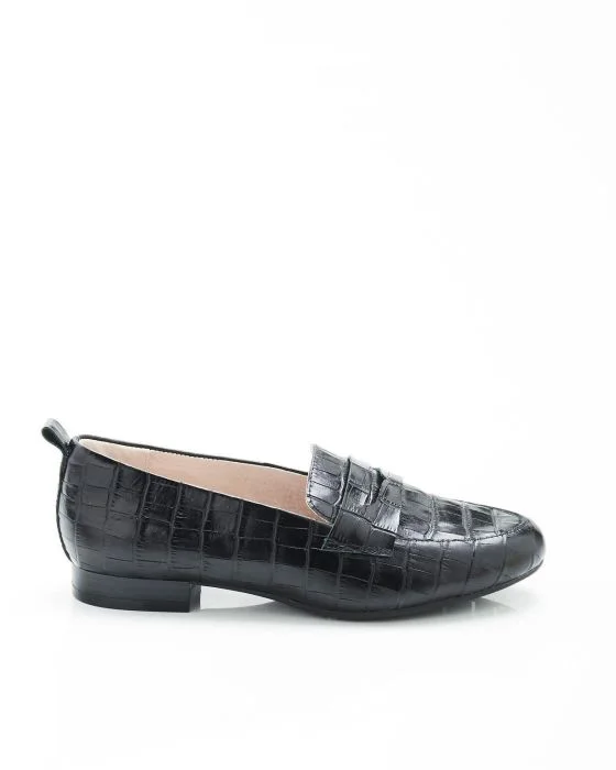 Mocassins aspect croco