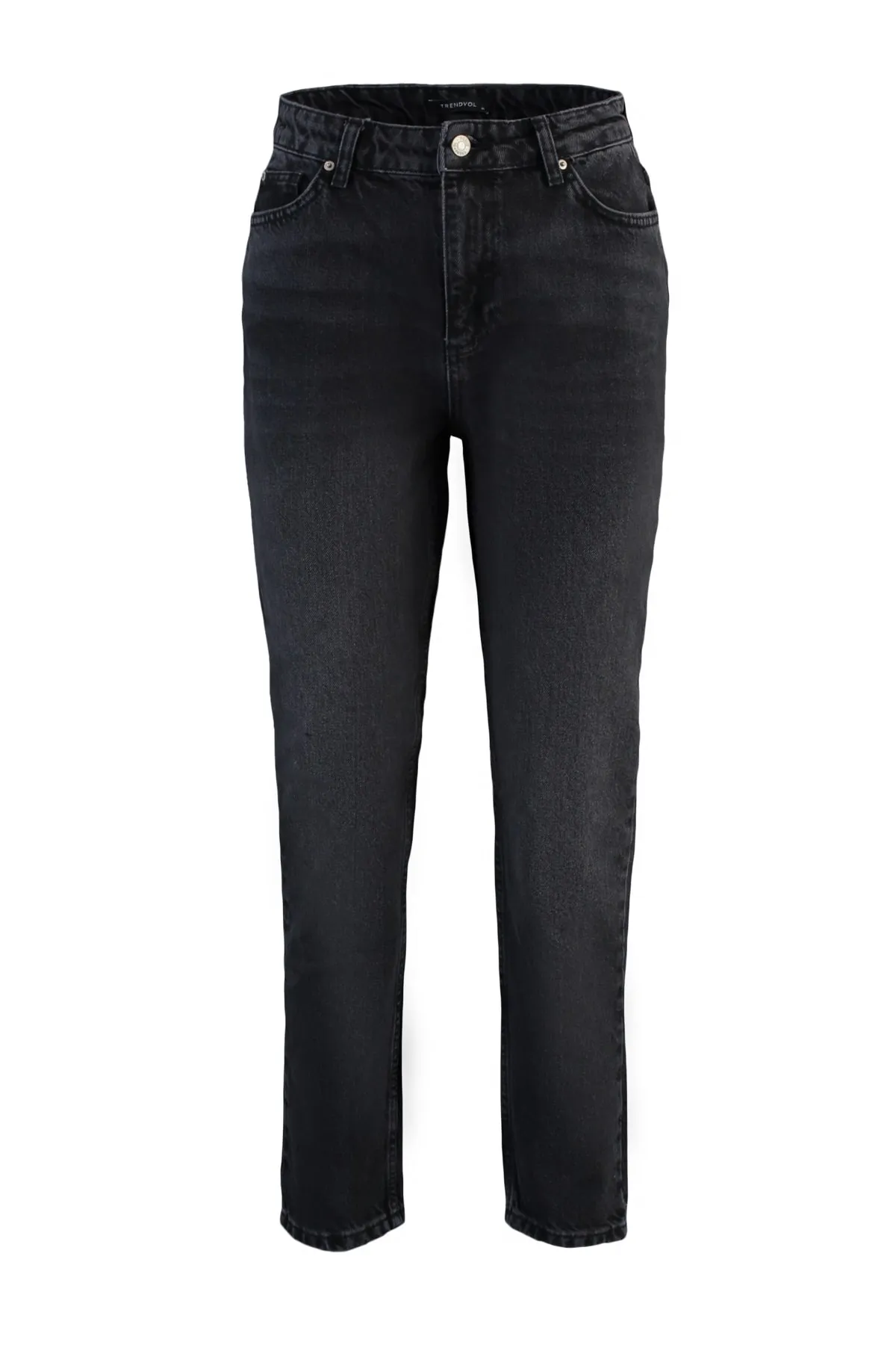 Trendyol Collection  Schwarze, nachhaltigere High Bel Mom Jeans TWOAW23JE00369