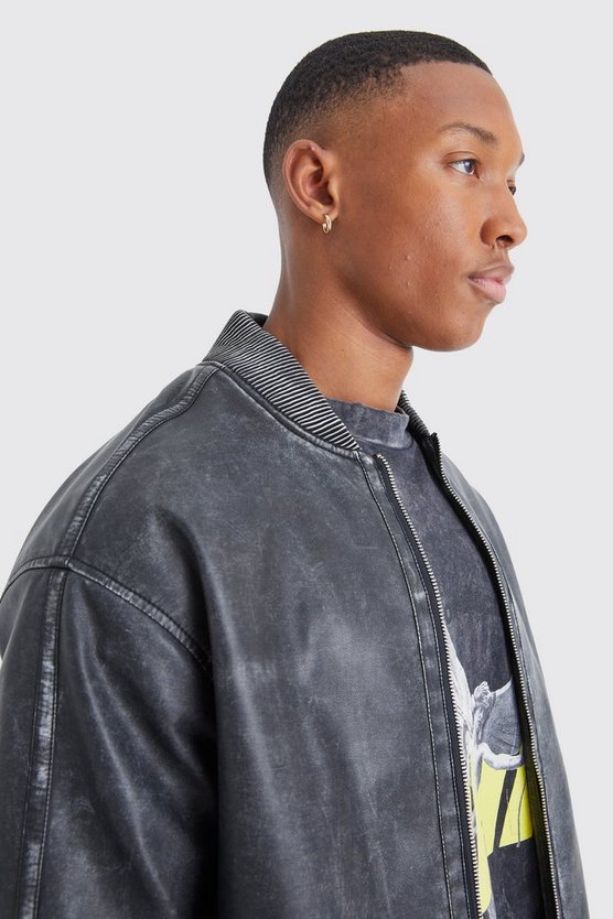 Washed Pu Bomber Jacket