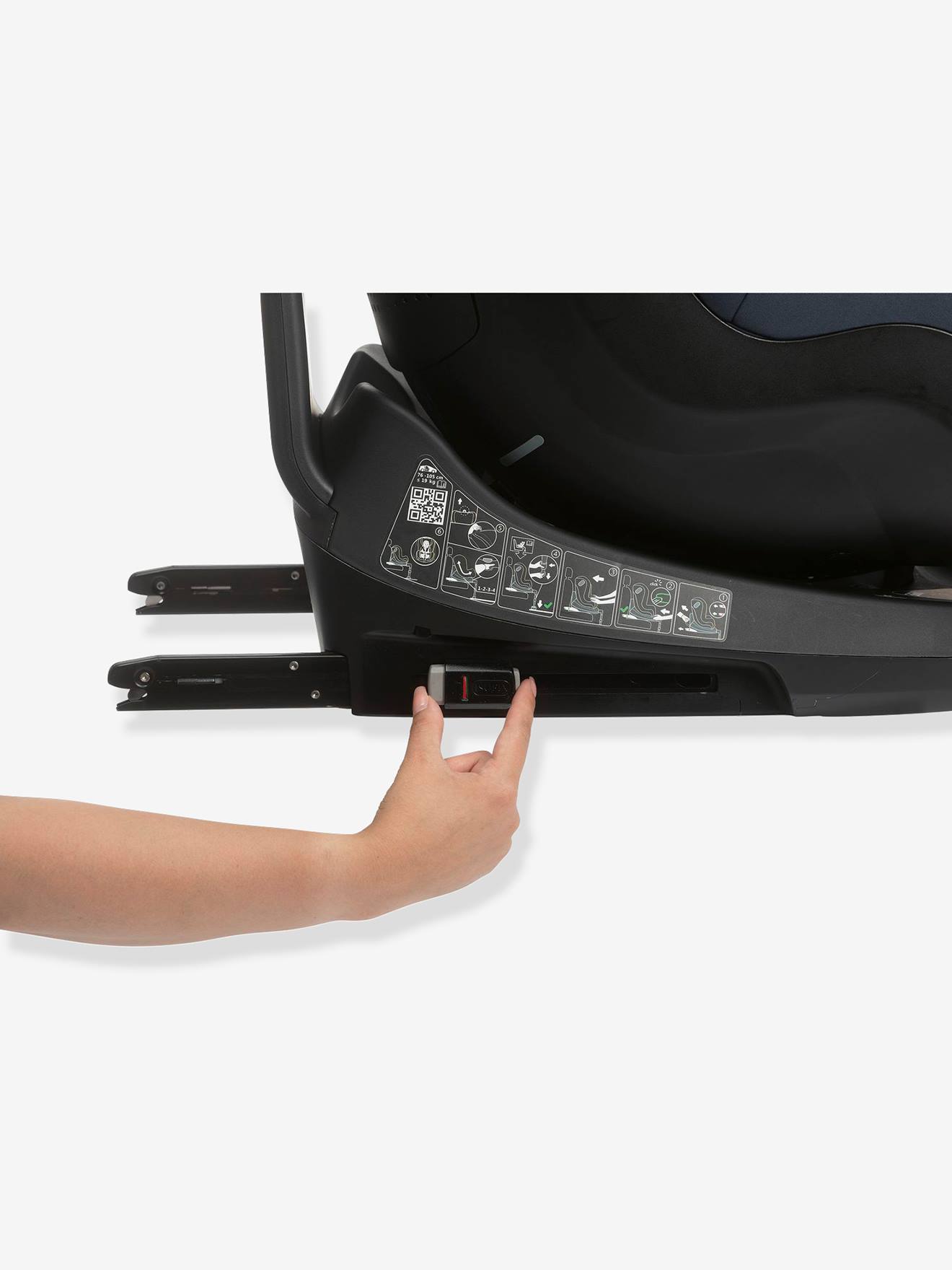 Siège-auto rotatif CHICCO Seat2Fit i-Size 45 à 105 cm, équivalence groupe 0+/1 india ink