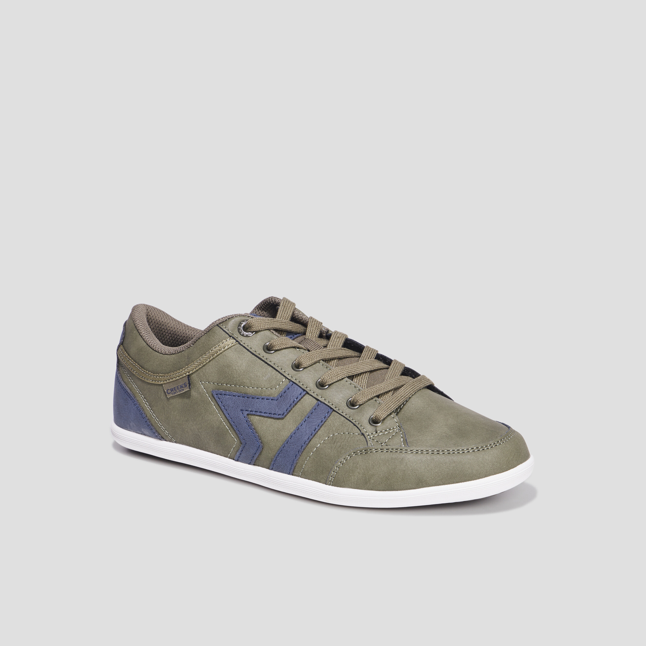 Baskets plates Creeks vert kaki homme | La Halle