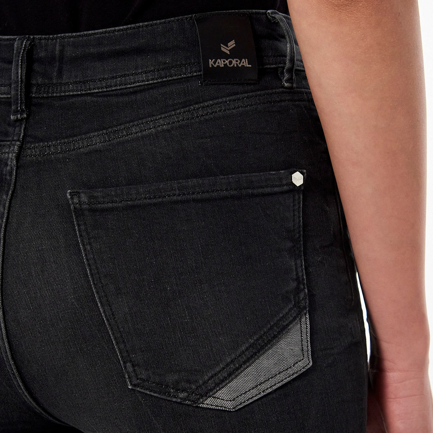 VERON  Jean demi-slim noir Femme