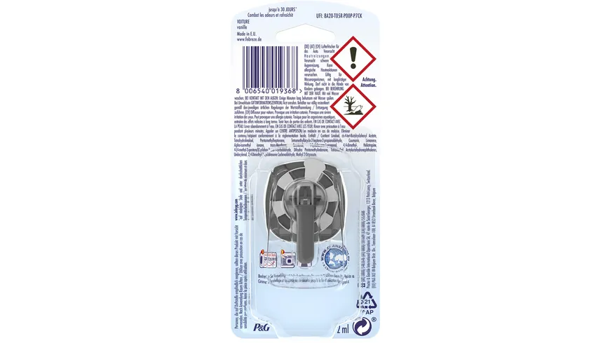 Febreze Auto Lufterfrischer Car Vanille 2ml