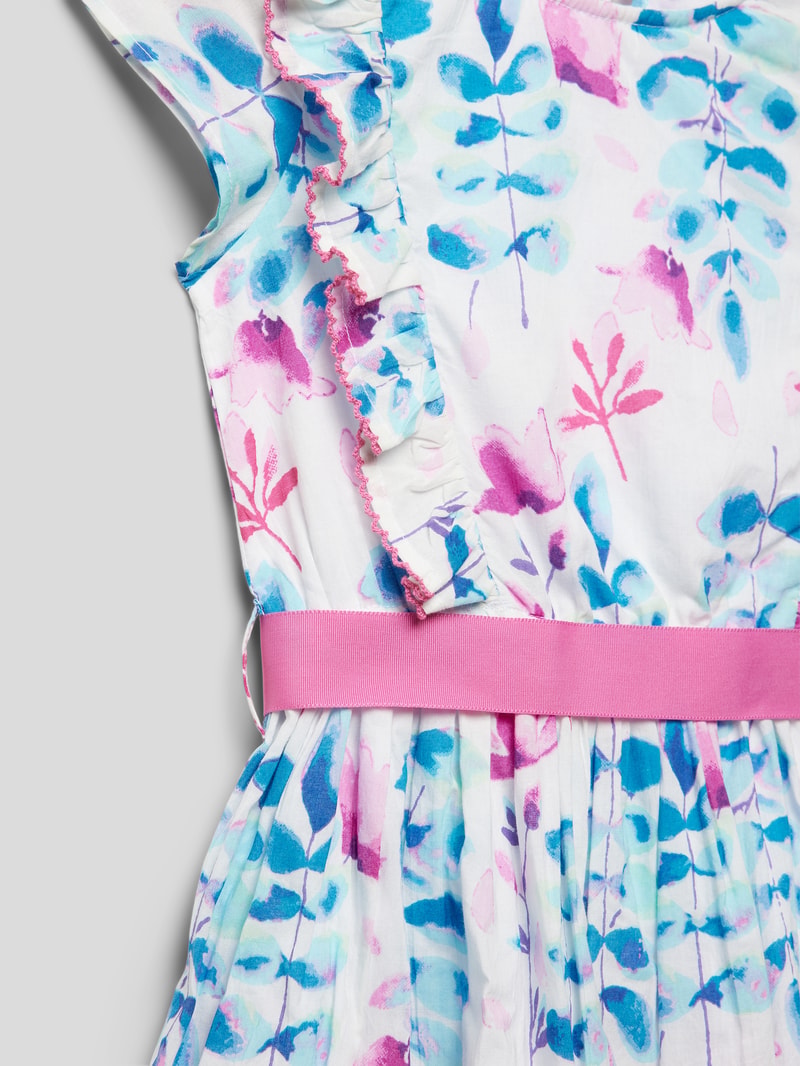 Minikleid mit floralem Muster in pink