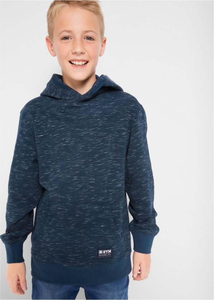 Jungen Kapuzensweatshirt, meliert