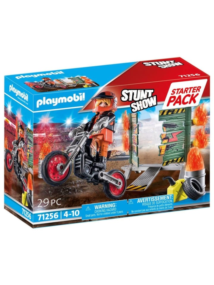 Playmobil Stuntshow Motorrad mit Feuerwand in Mehrfarbig ab 4 Jahre günstig kaufen onesize