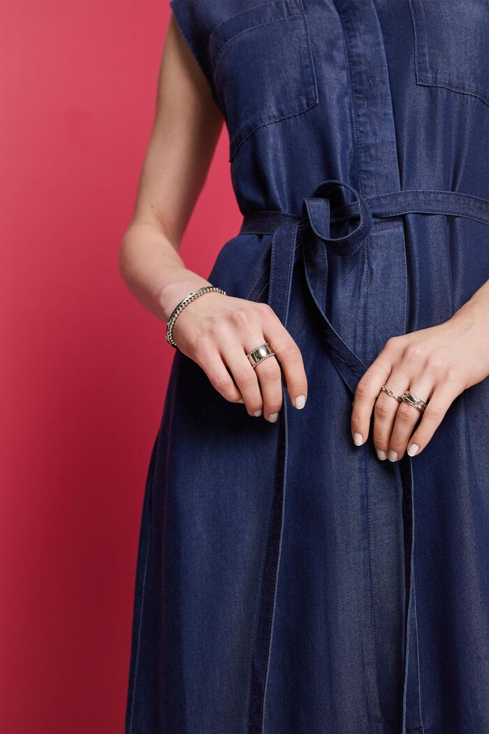Hemdblusenkleid aus TENCEL™ Denim mit Gürtel