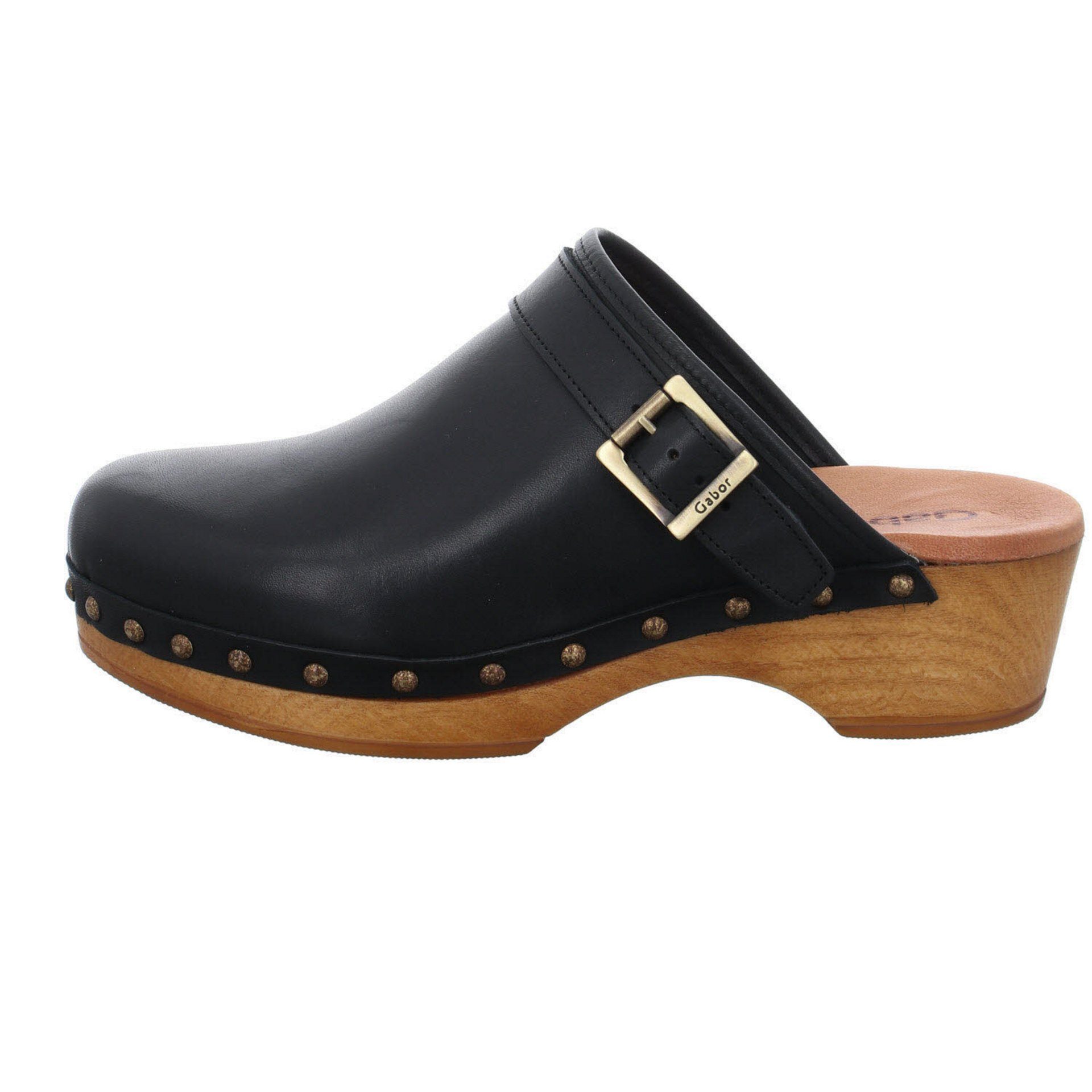 Gabor Damen Pantoletten Sandalen Clogs Glattleder uni Pantolette Glattleder