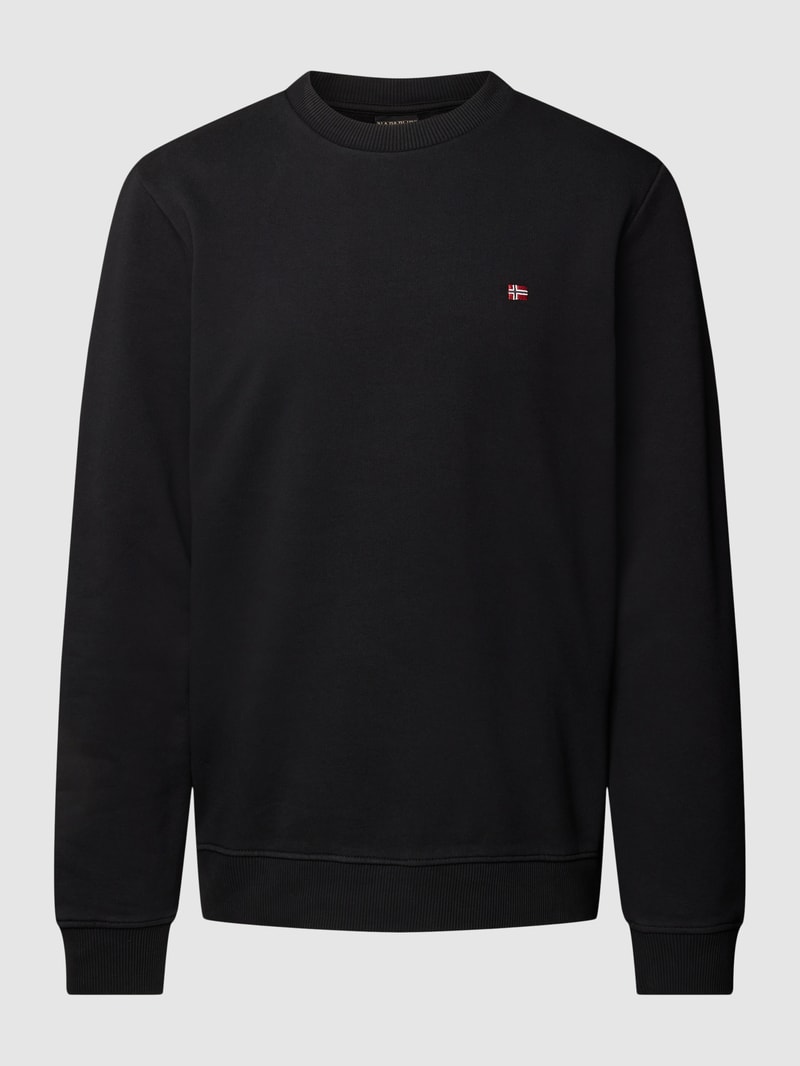 Sweatshirt mit Logo-Detail Modell 'balis' in schwarz