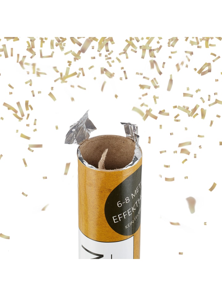 relaxdays 5 x Party Popper in Gold - 40 cm günstig kaufen onesize