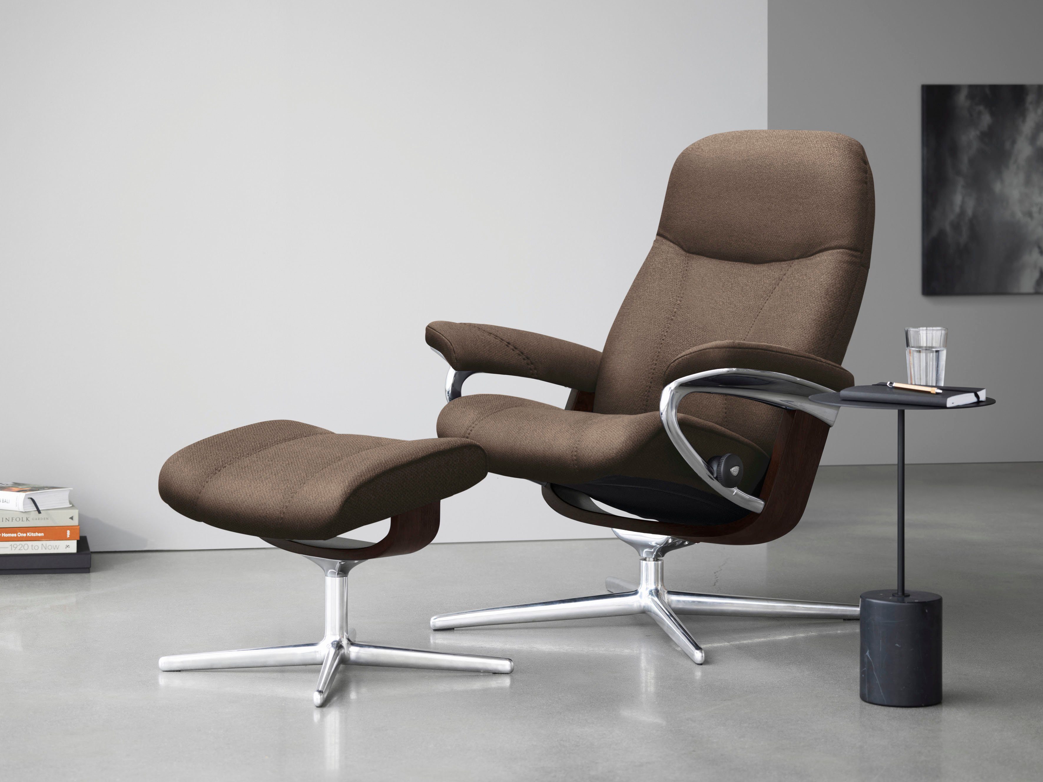 Stressless® Relaxsessel Consul, mit Cross Base, Größe S, M & L, Holzakzent Braun