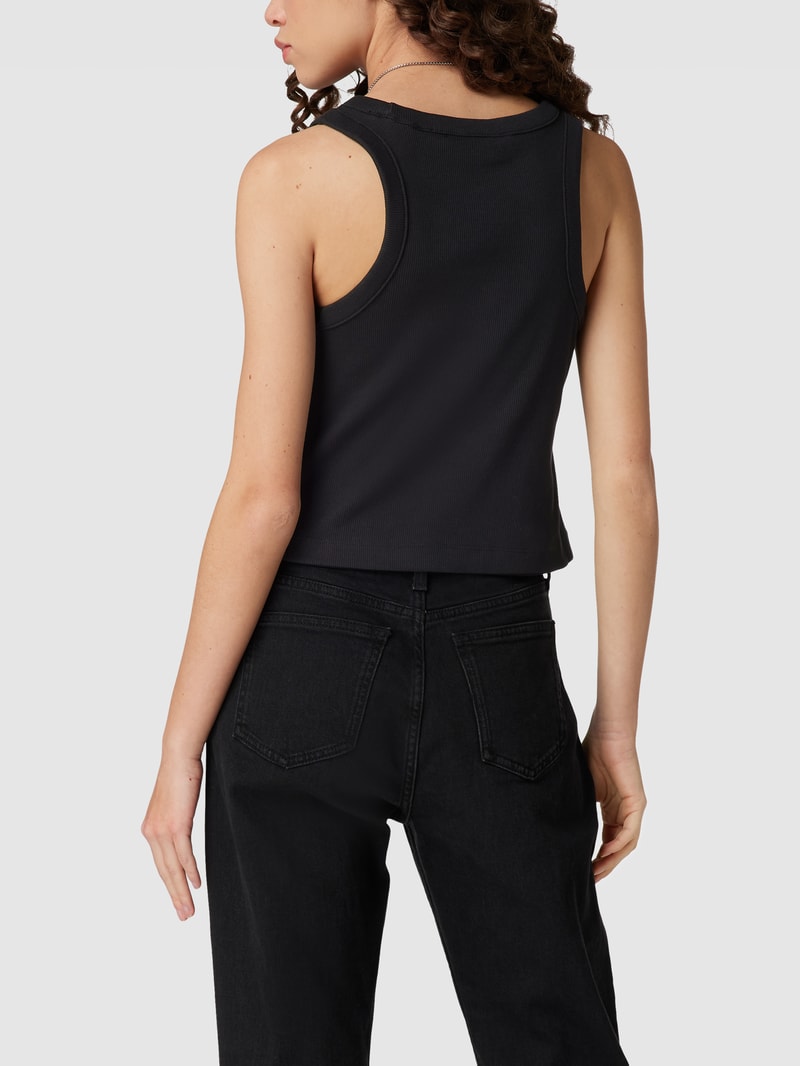 Tanktop mit Feinripp in black